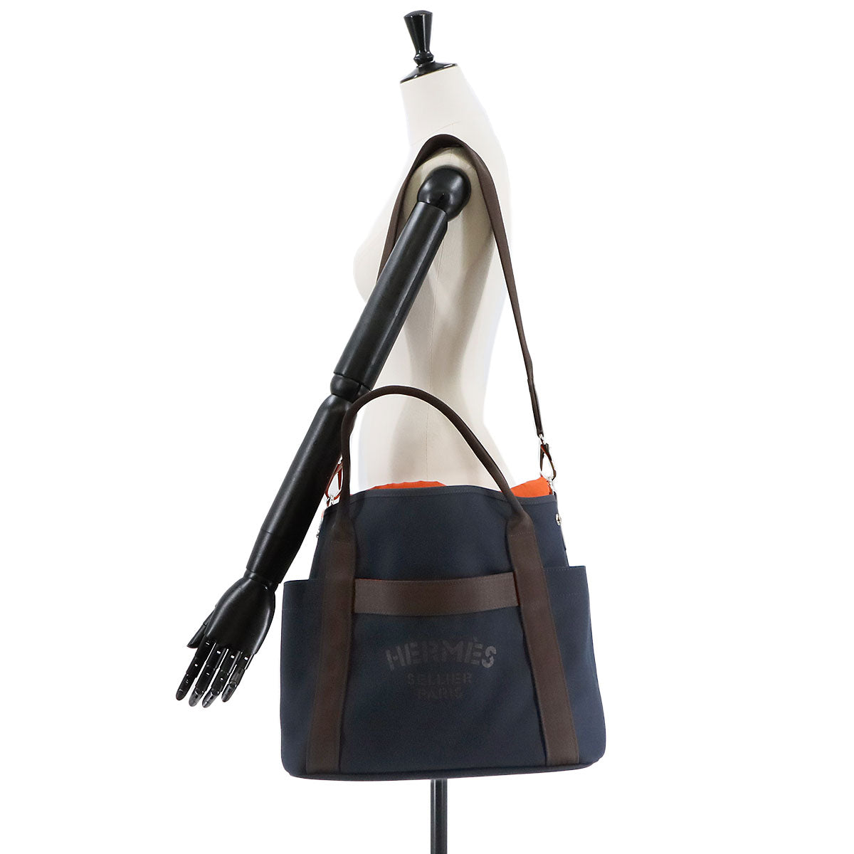 Sac De Pansage Groom 2way Tote Shoulder Bag Canvas Navy