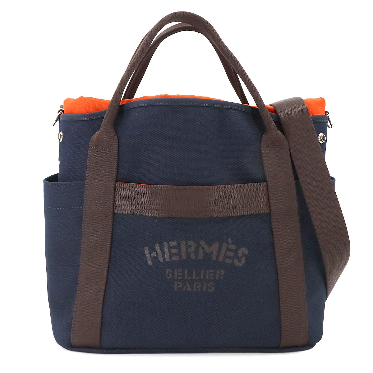 Sac De Pansage Groom 2way Tote Shoulder Bag Canvas Navy