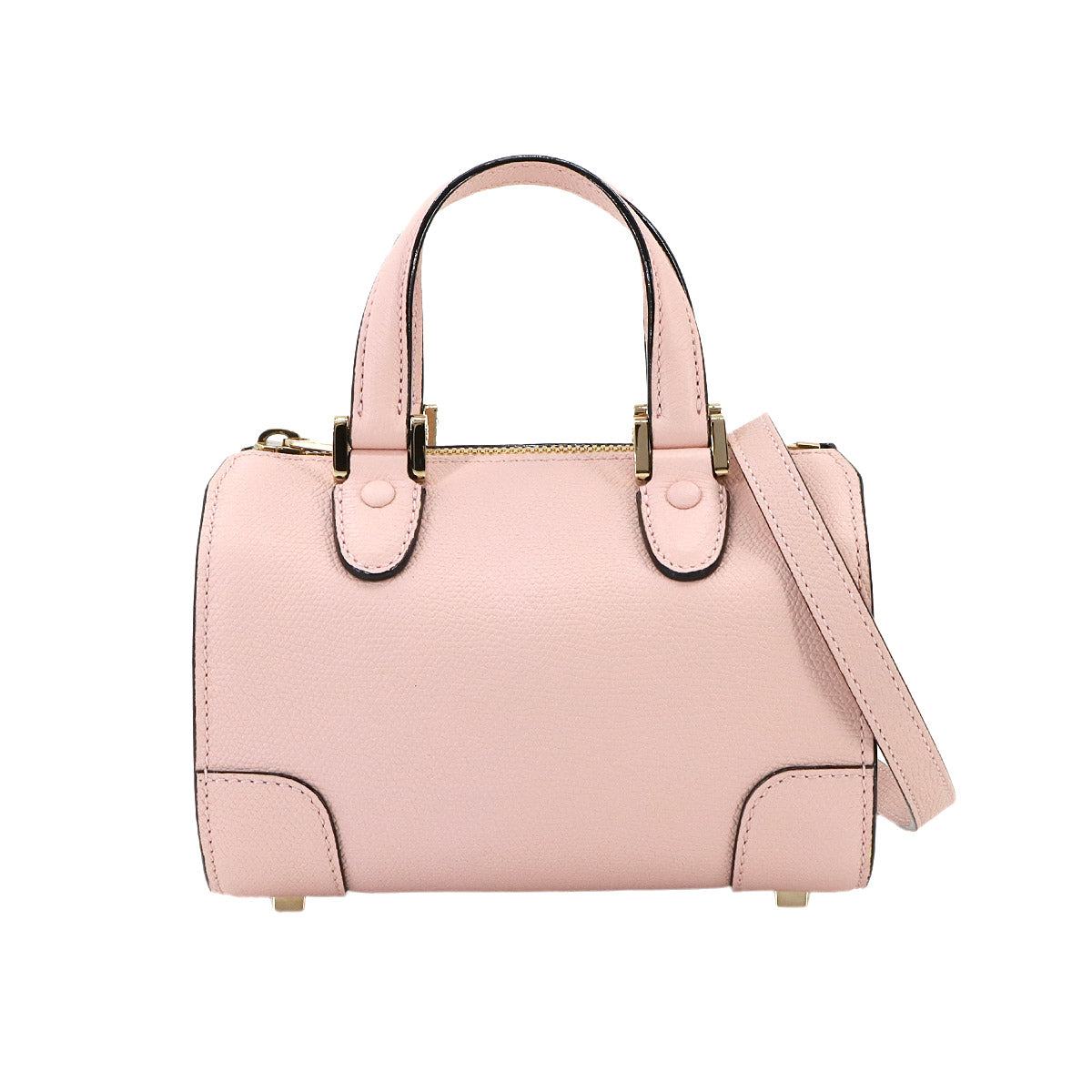 Babila Boston Micro Bag Hand Shoulder Leather Pink