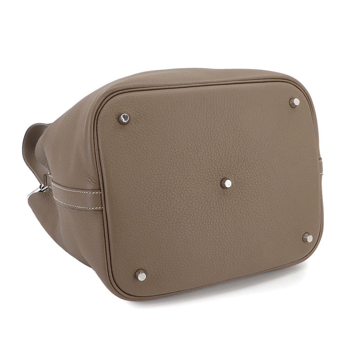 Picotin Lock GM Hand Bag Taurillon Clemence Etoupe Purse