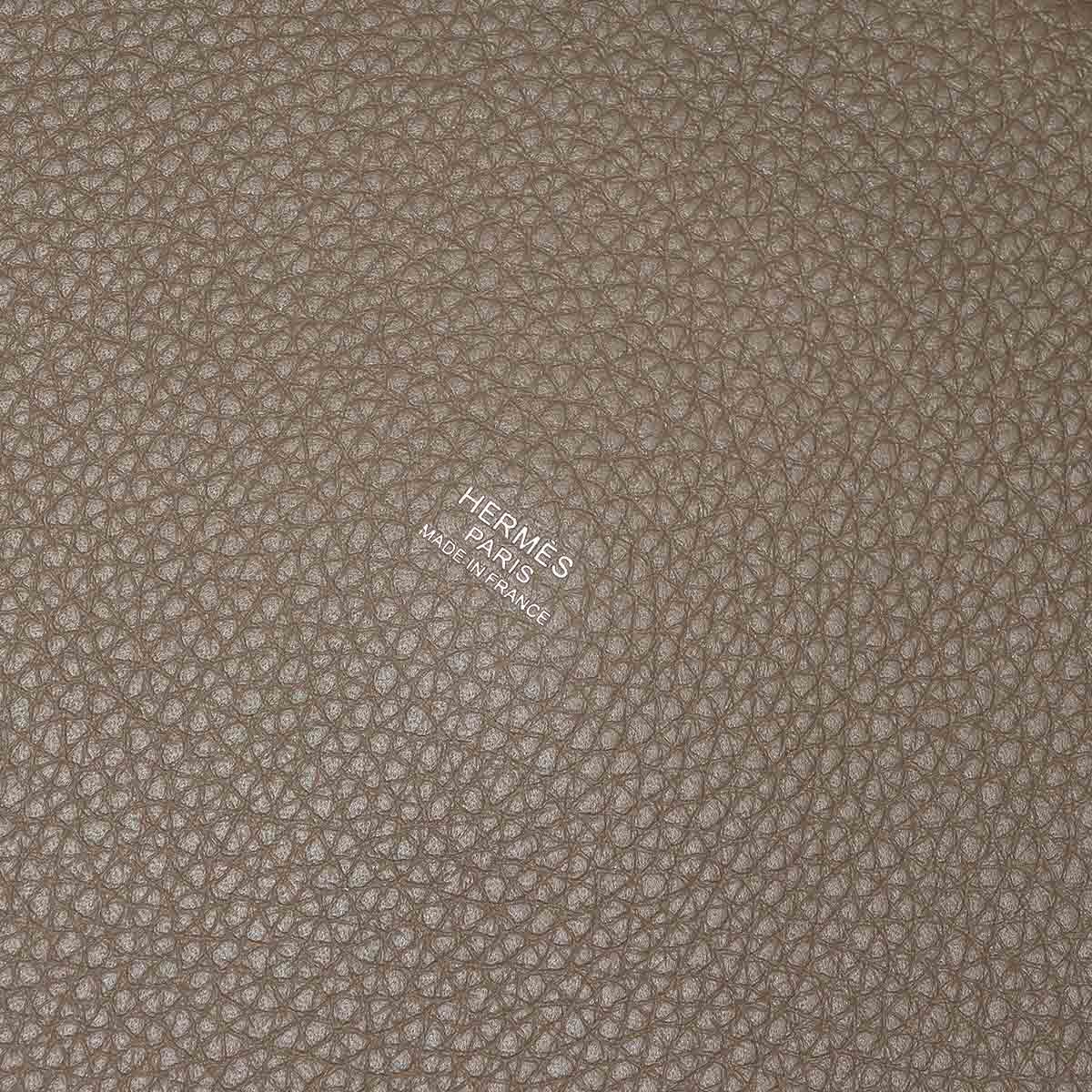 Picotin Lock GM Hand Bag Taurillon Clemence Etoupe Purse