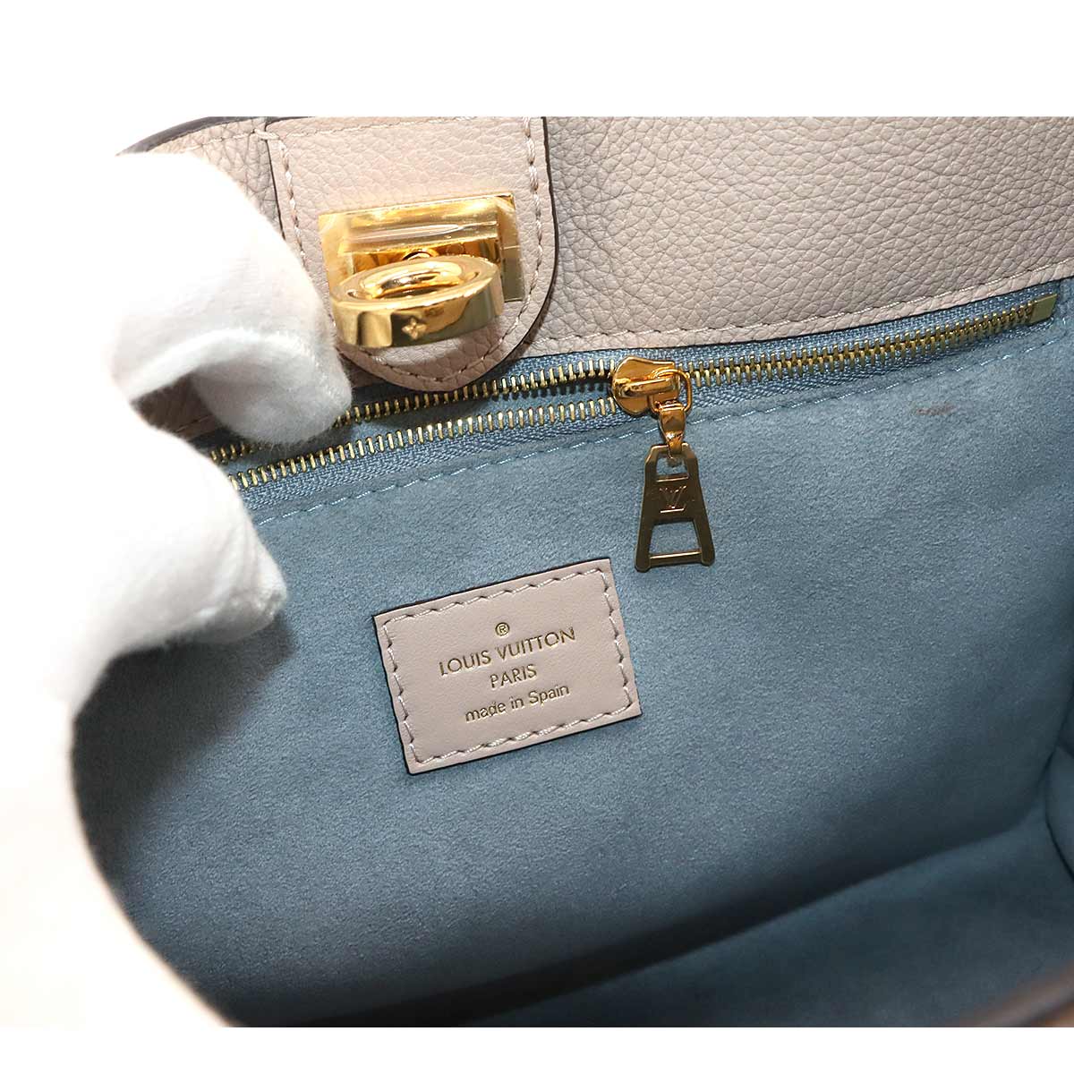 On my side PM Hand Shoulder Bag Leather Greige M57729