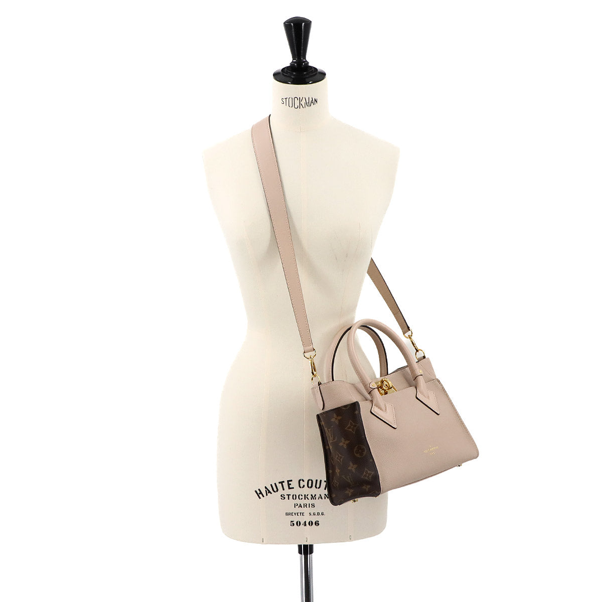 On my side PM Hand Shoulder Bag Leather Greige M57729