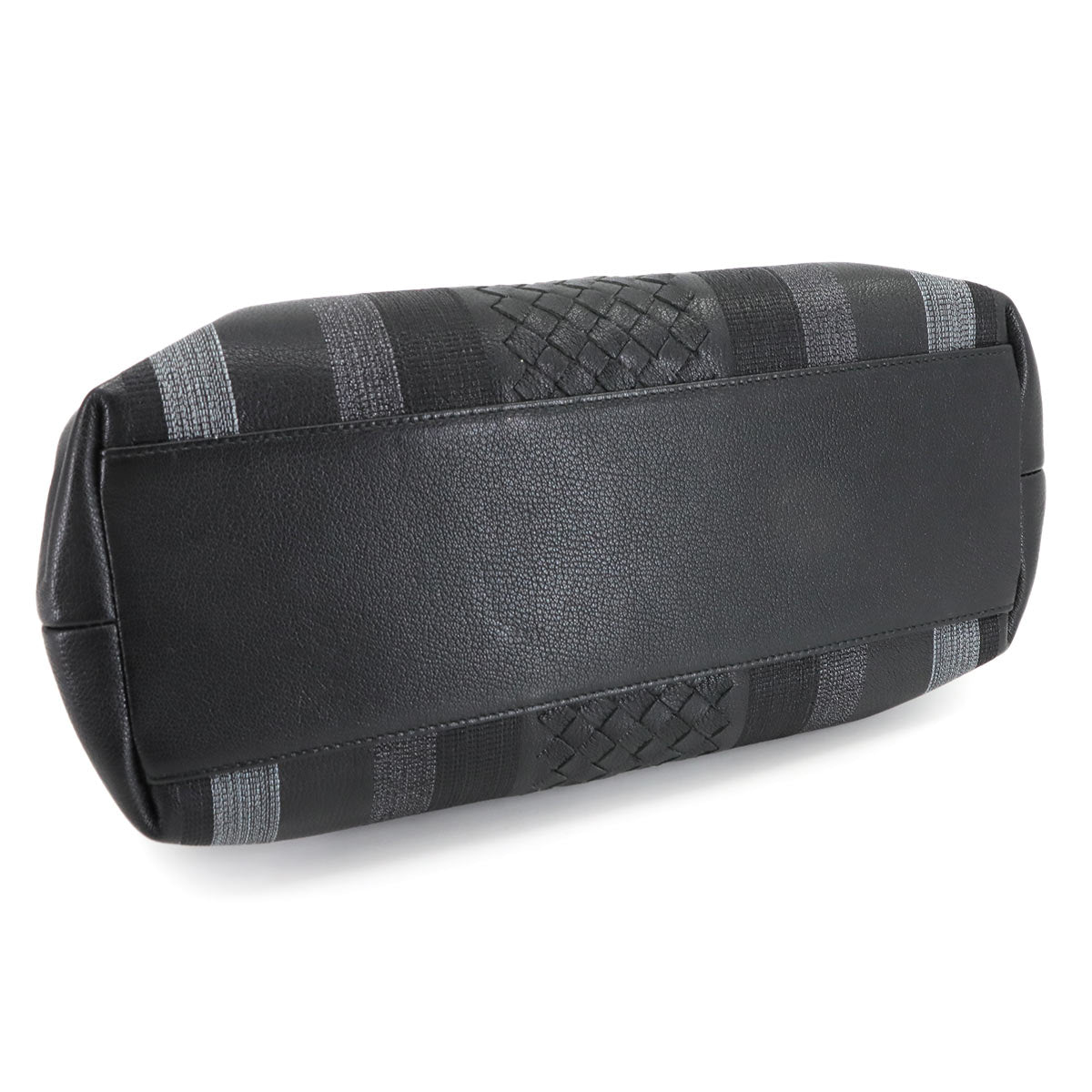 Intrecciato Chain Tote Bag Leather Black