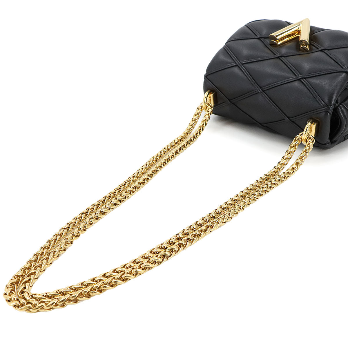 Martage PICO GO-14 Chain Shoulder Bag Leather Noir M23625