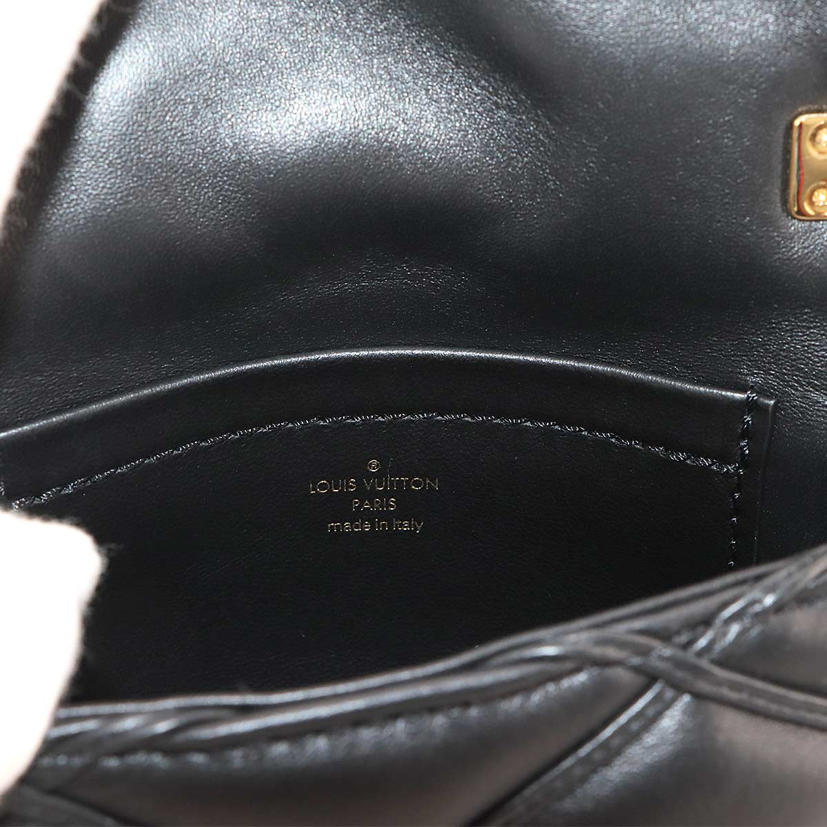 Martage PICO GO-14 Chain Shoulder Bag Leather Noir M23625