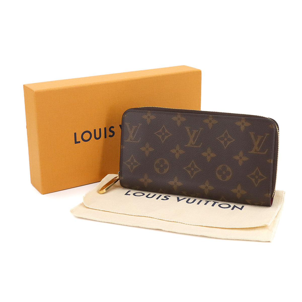 Monogram Zippy Wallet Long Brown Fuchsia M41895 Purse