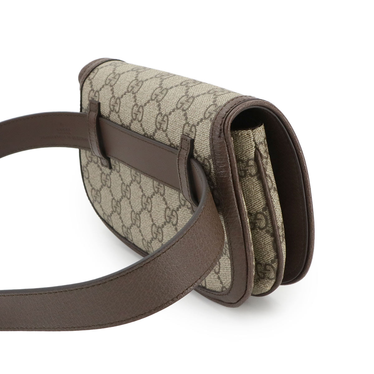 Blondie GG Supreme Belt Bag Leather Beige Brown 703807 Purse