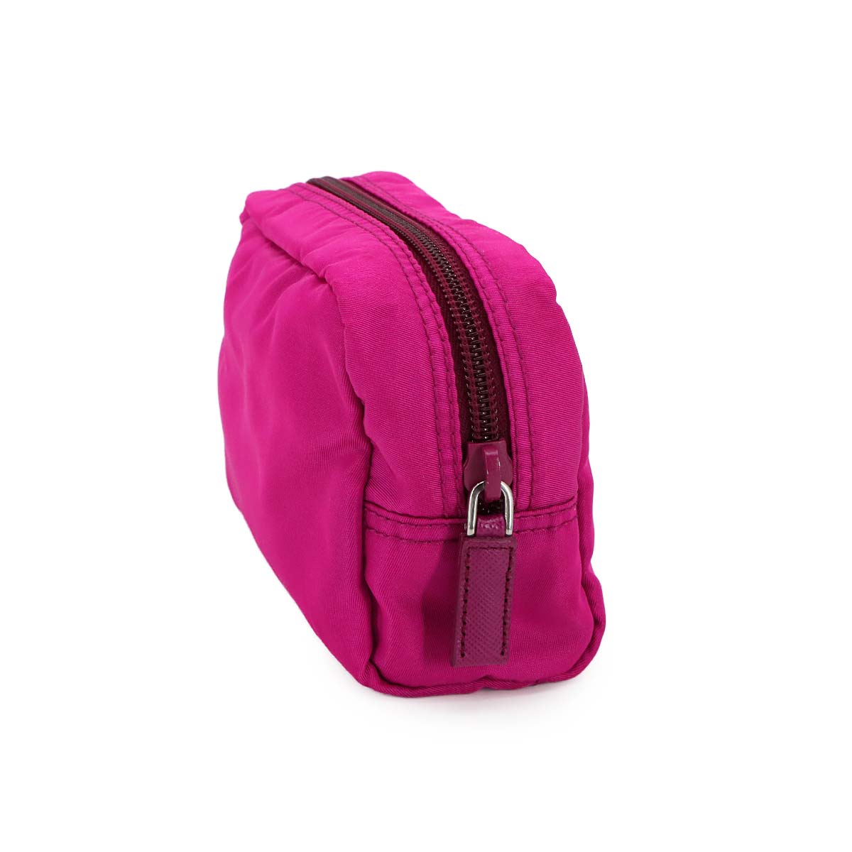 Pouch Nylon Saffiano Leather Pink