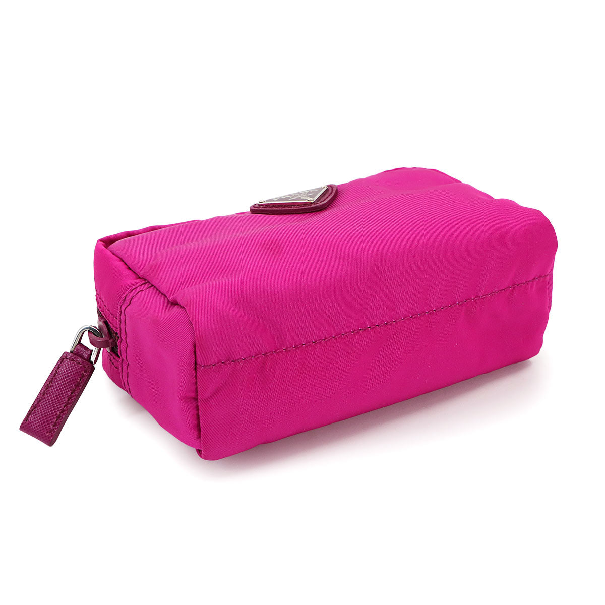Pouch Nylon Saffiano Leather Pink
