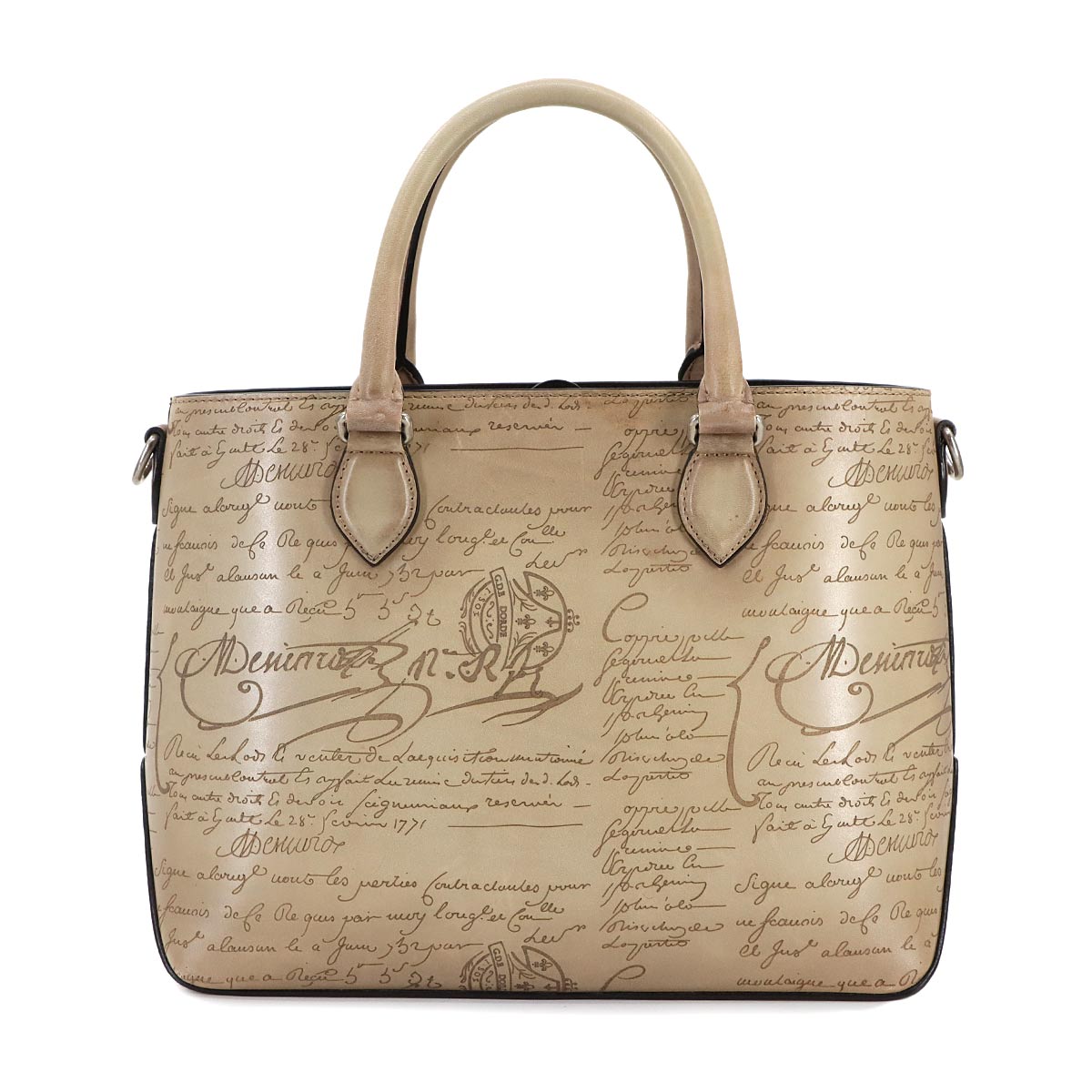 Calligraphy Toujours XS Tote Shoulder Bag Scritto Leather