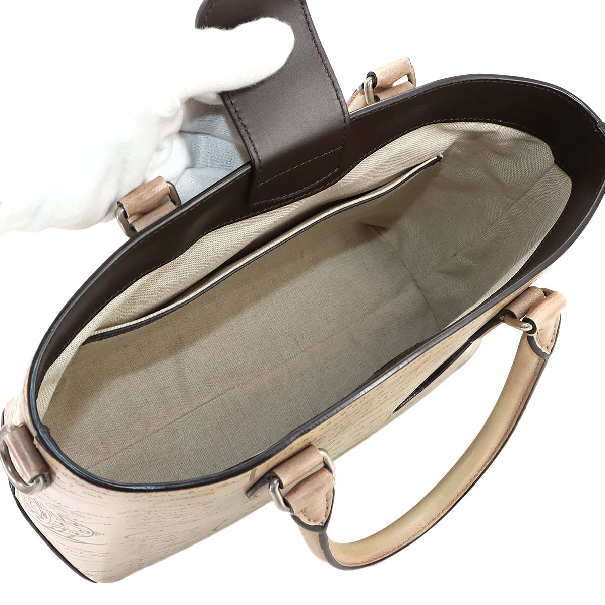 Calligraphy Toujours XS Tote Shoulder Bag Scritto Leather