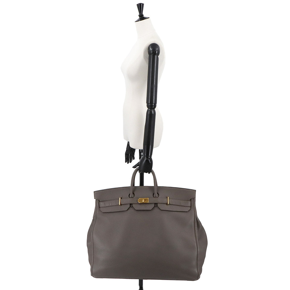 Haut a Courroies 55 SPO Personal Togo Etain Hand Bag Purse