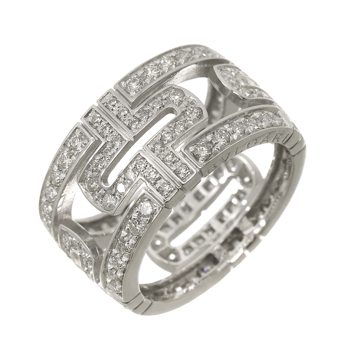 Parentesi Diamond Ring 18K White Gold 750 size53 6-6.25(US)