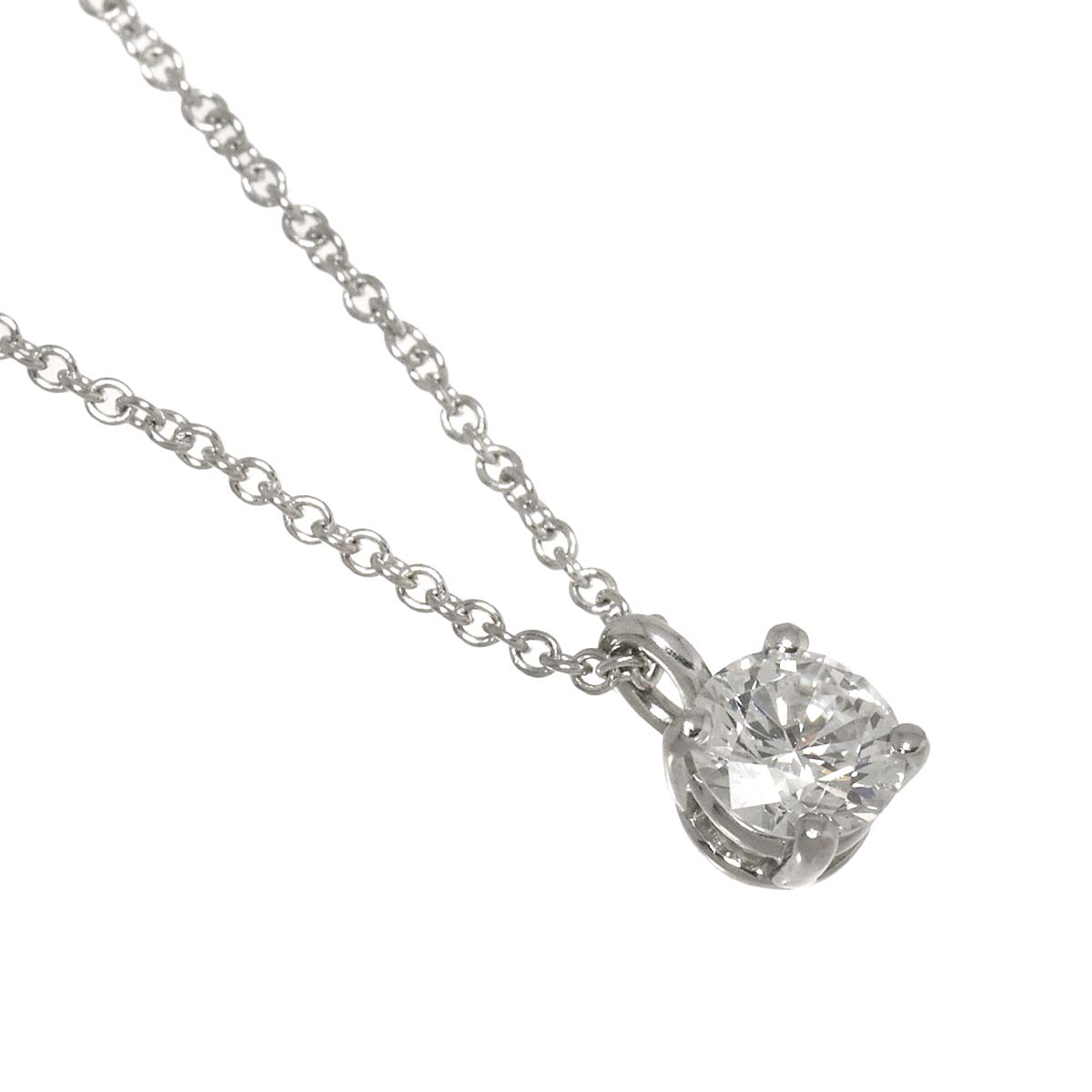 Solitaire Diamond Necklace Platinum