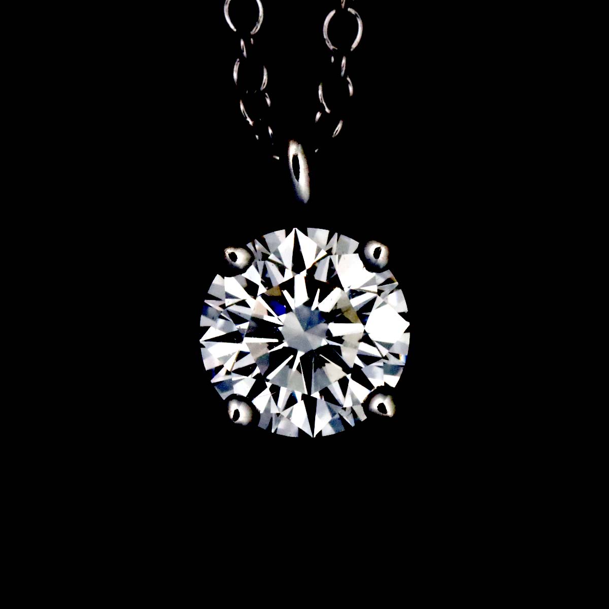 Solitaire Diamond Necklace Platinum