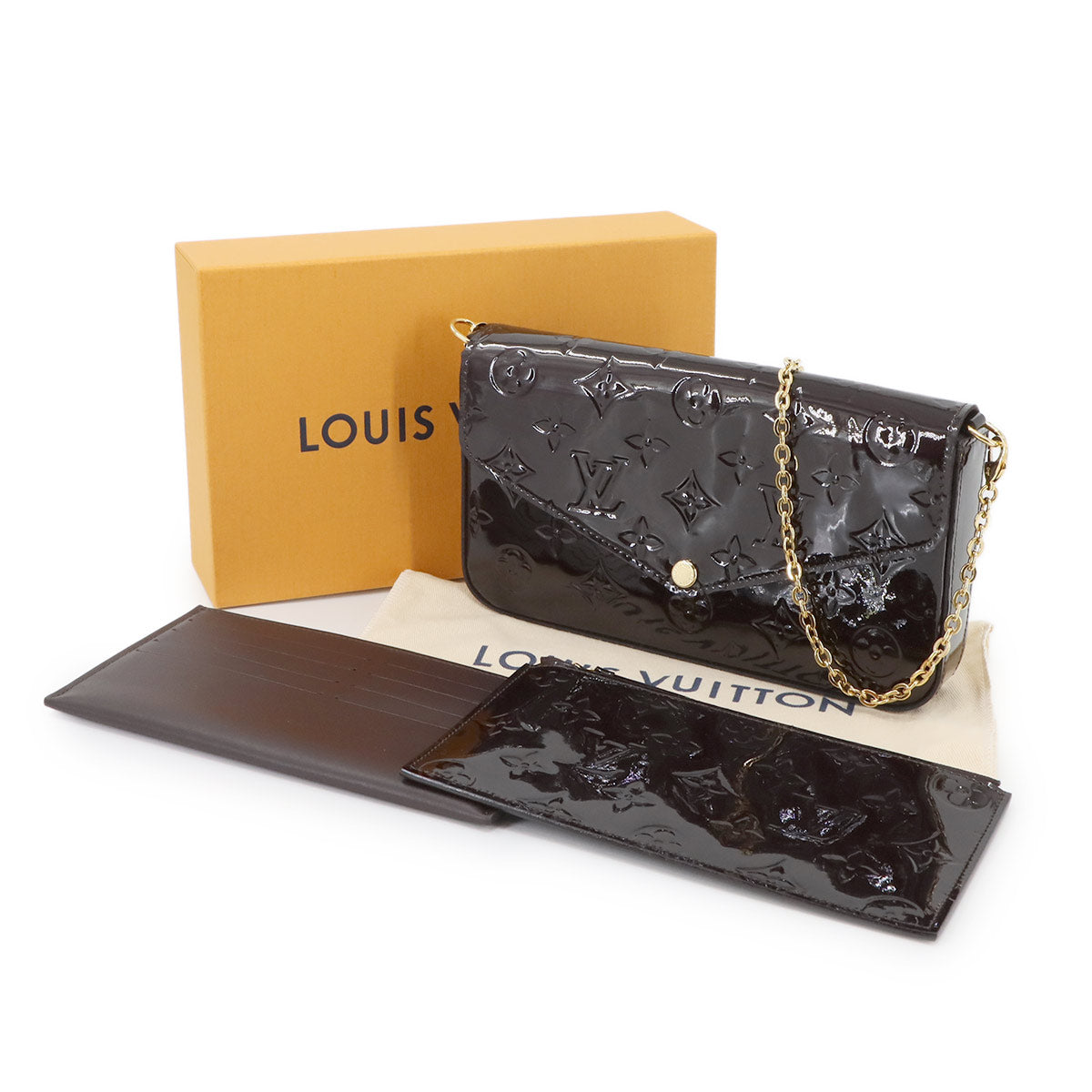 Monogram Vernis Pochette Felicie Amarante M61267