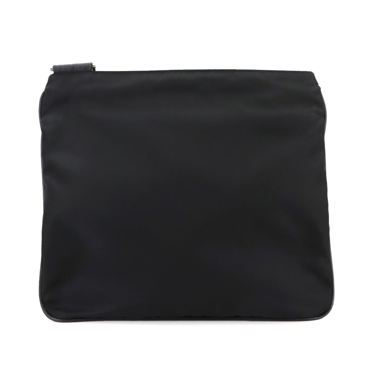 Shoulder Bag Nylon Saffiano Leather Black VA0563 Purse