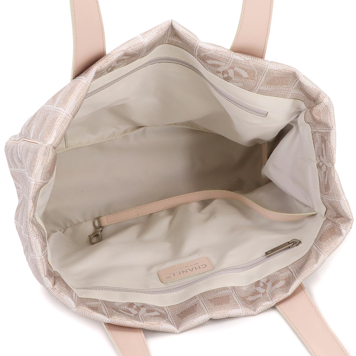 New Travel Line Tote PM Bag Nylon Jacquard Leather Pink A20457