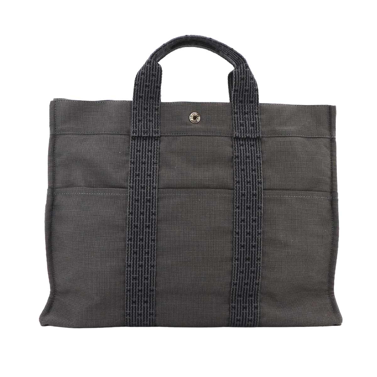 Herline Tote MM Bag Canvas Gray Unisex Purse