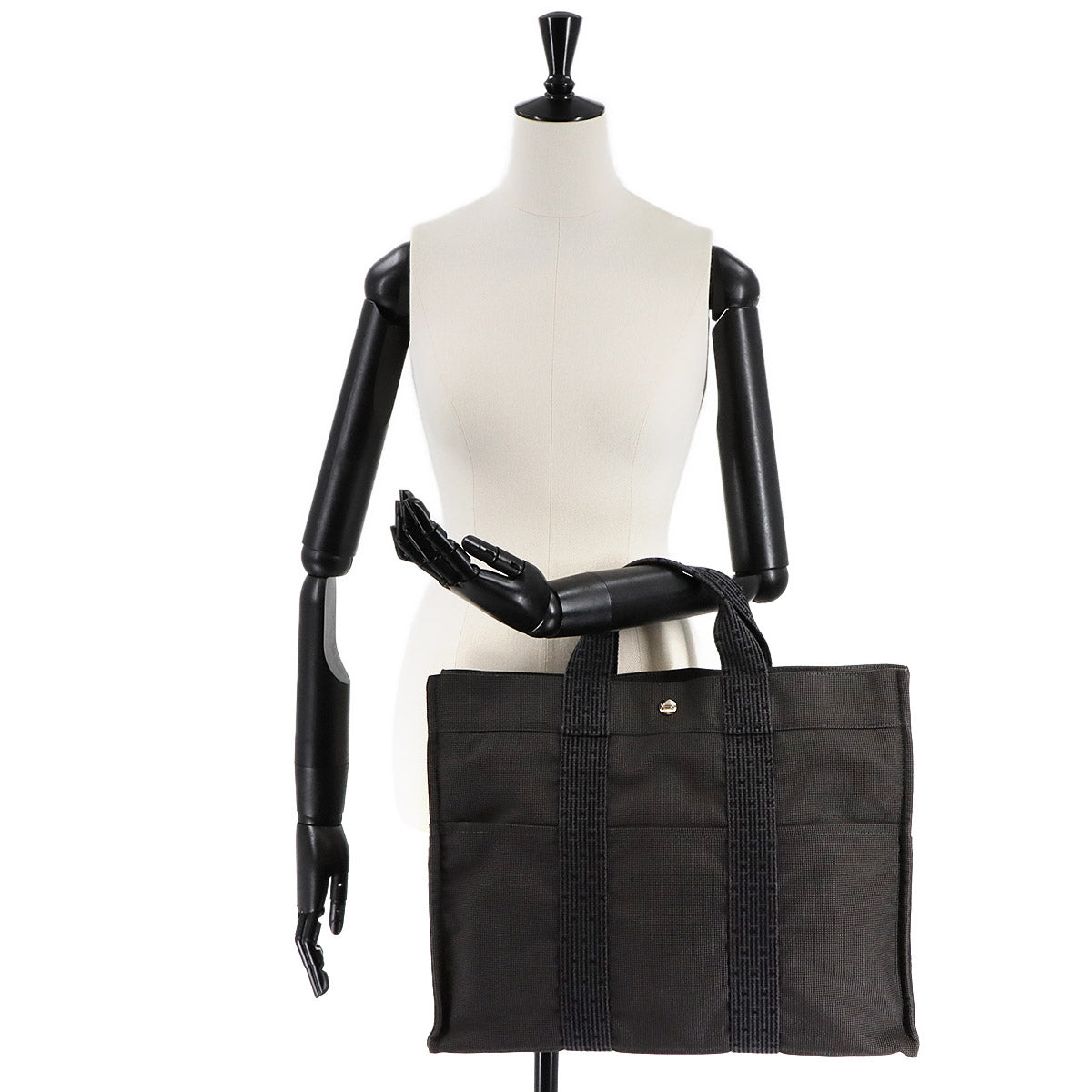 Herline Tote MM Bag Canvas Gray Unisex Purse