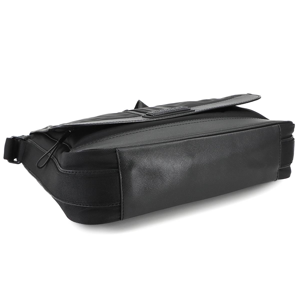 Messenger Bag Canvas Leather Black Purse