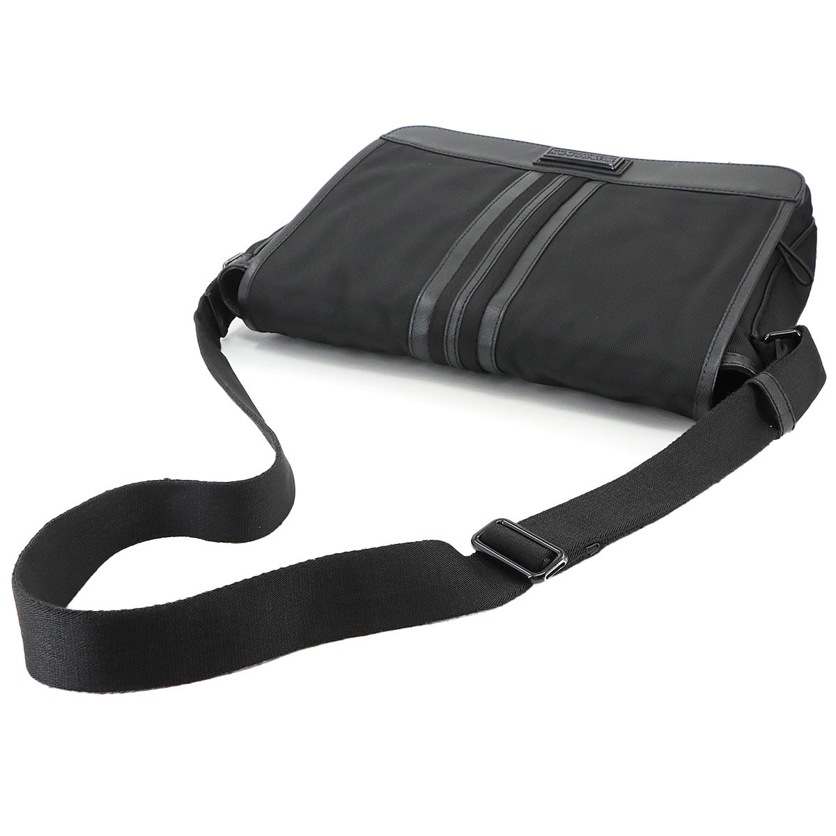 Messenger Bag Canvas Leather Black Purse