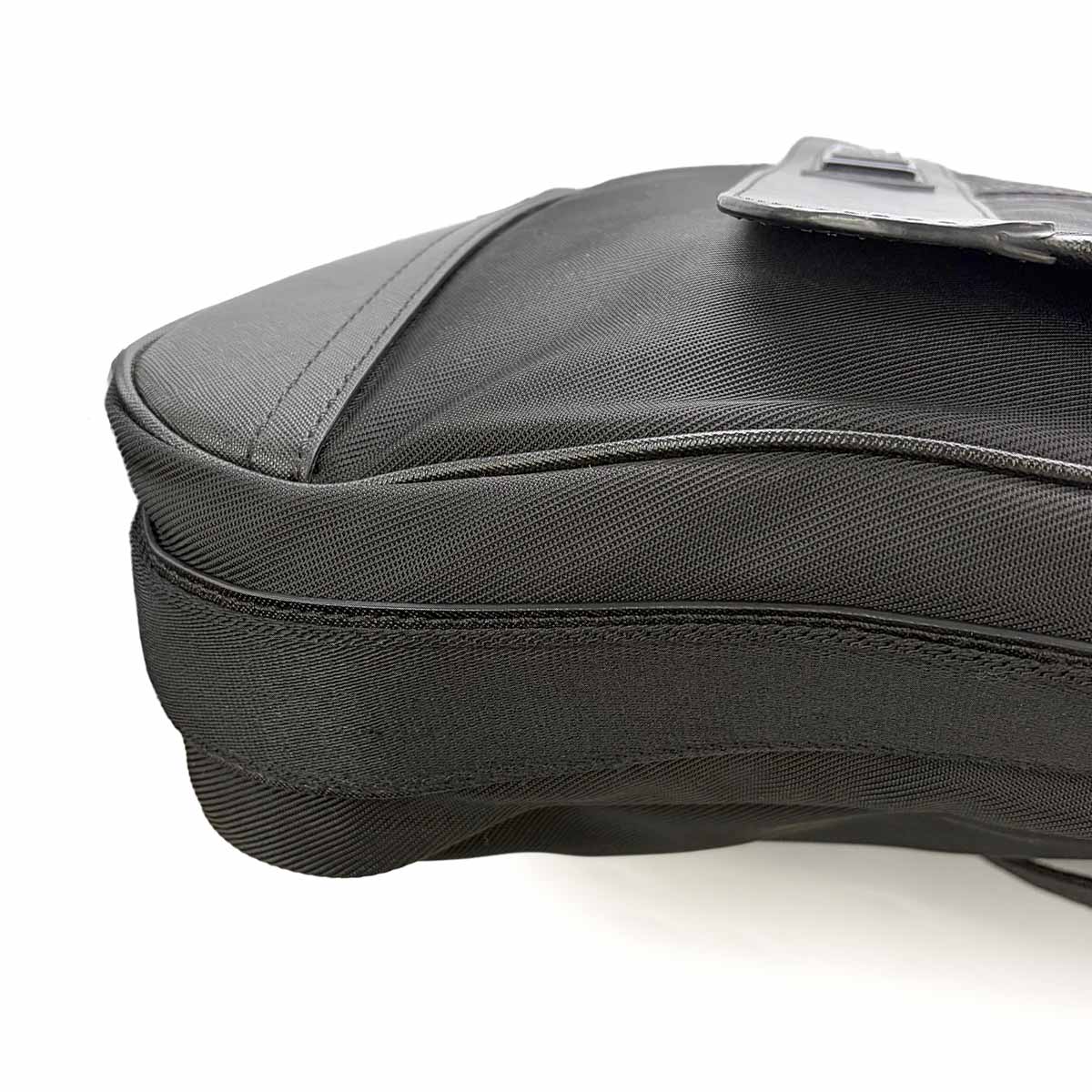 Messenger Bag Canvas Leather Black Purse