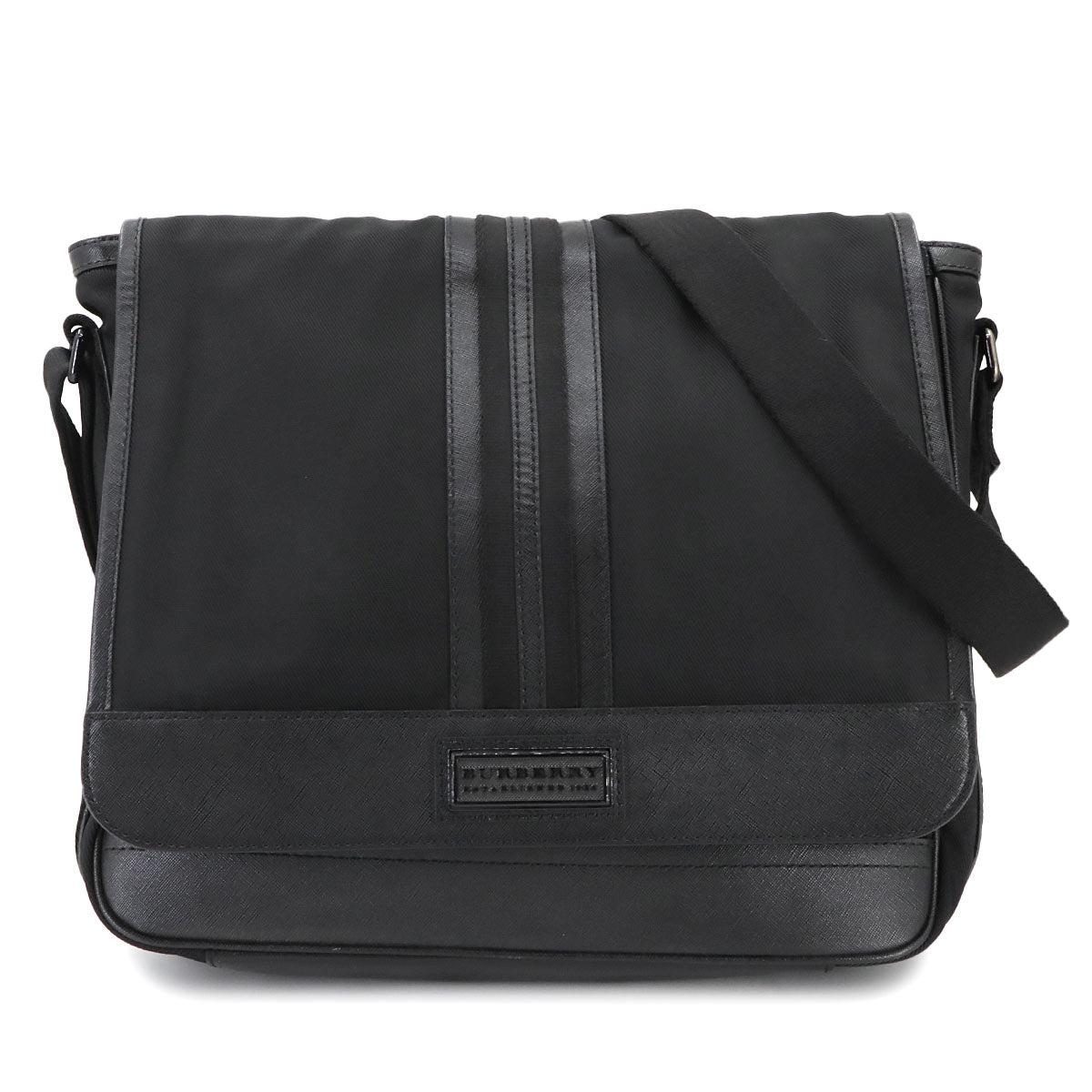 Messenger Bag Canvas Leather Black Purse