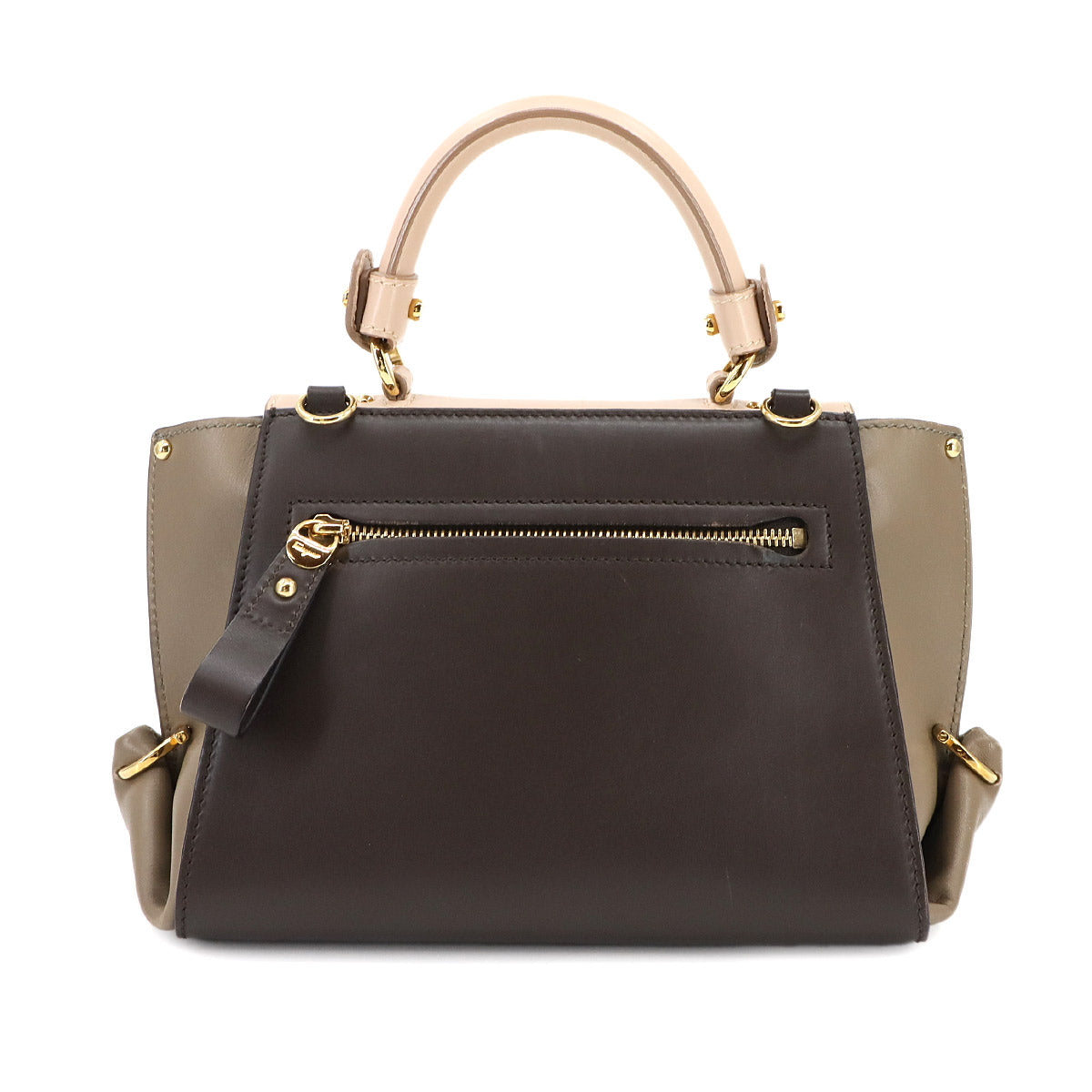 Gancini Sofia Hand Shoulder Bag Leather Brown