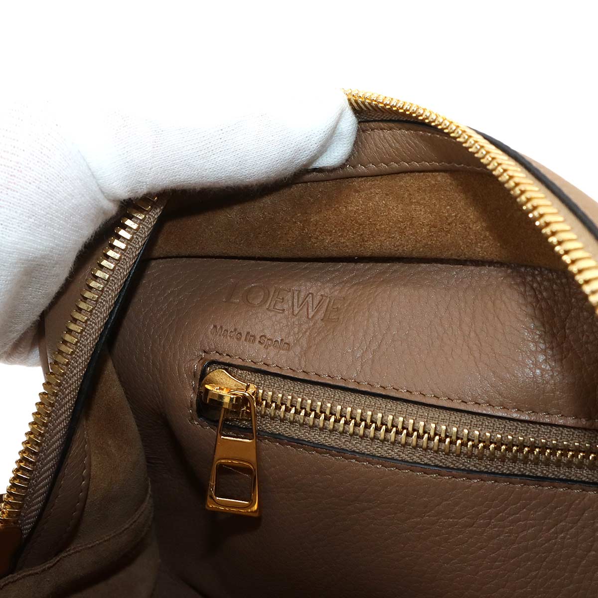 Amazona 28 Hand Shoulder Bag Leather Brown Anagram Purse