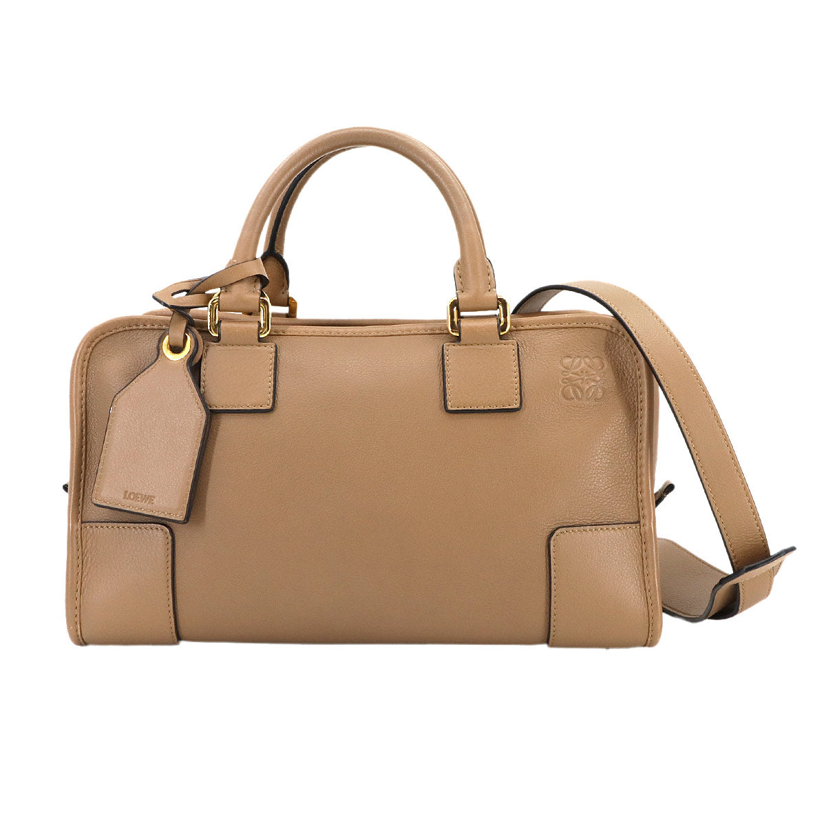 Amazona 28 Hand Shoulder Bag Leather Brown Anagram Purse