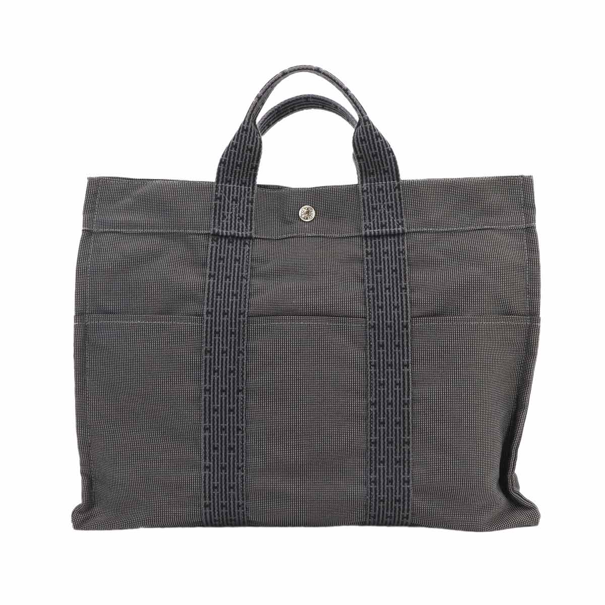 Herline Tote MM Bag Canvas Gray Unisex Purse