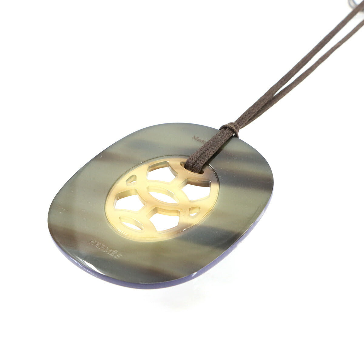 Lift GM Pendant Buffalo Horn Brown Purple Necklace