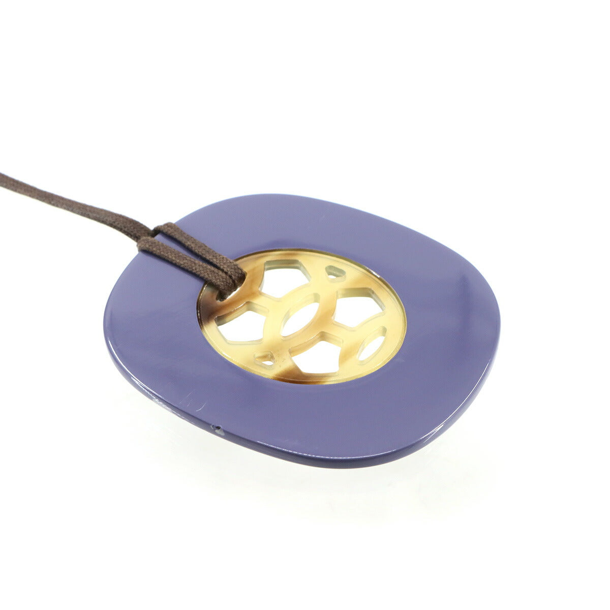 Lift GM Pendant Buffalo Horn Brown Purple Necklace