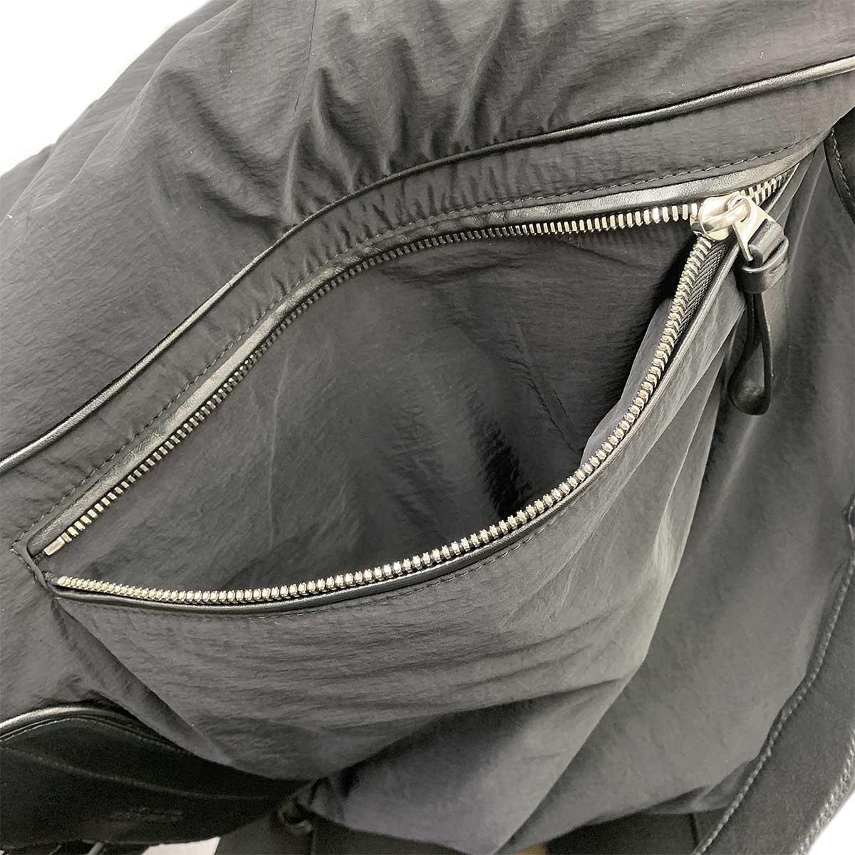 Crossroad Backpack Nylon Leather Black 806160