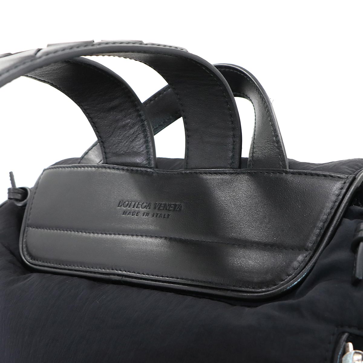 Crossroad Backpack Nylon Leather Black 806160