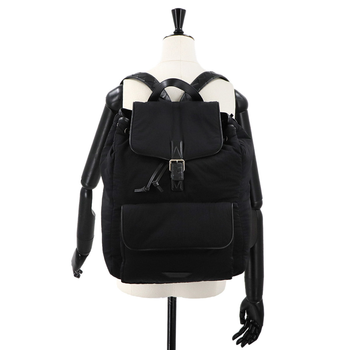Crossroad Backpack Nylon Leather Black 806160