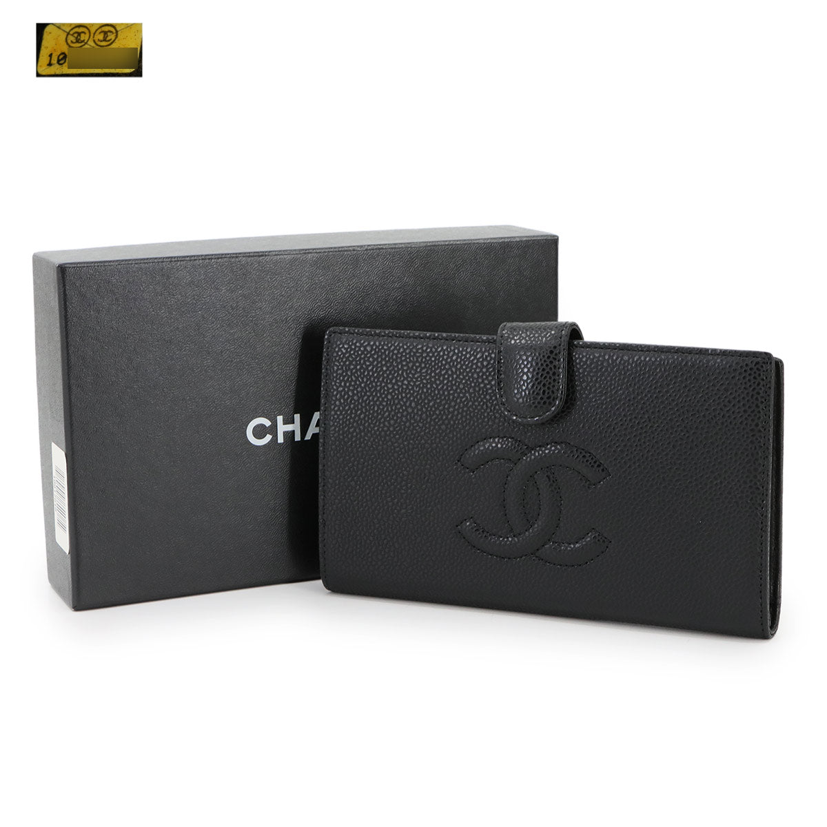 Long Wallet Leather Black A13498 Coco Logos