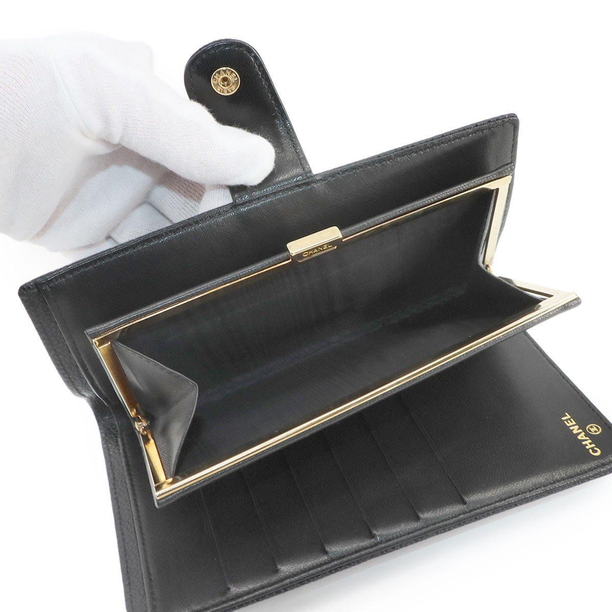 Long Wallet Leather Black A13498 Coco Logos