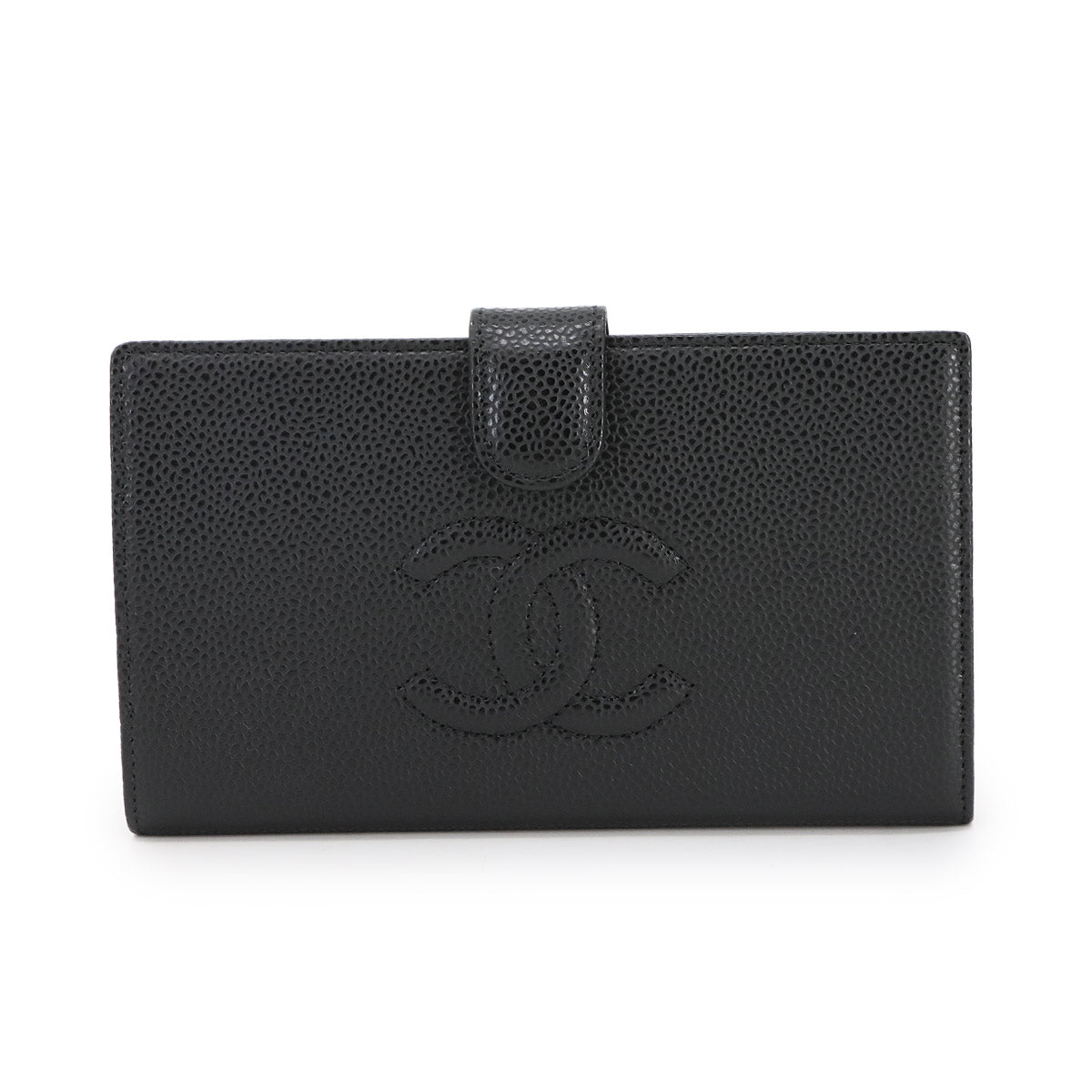 Long Wallet Leather Black A13498 Coco Logos