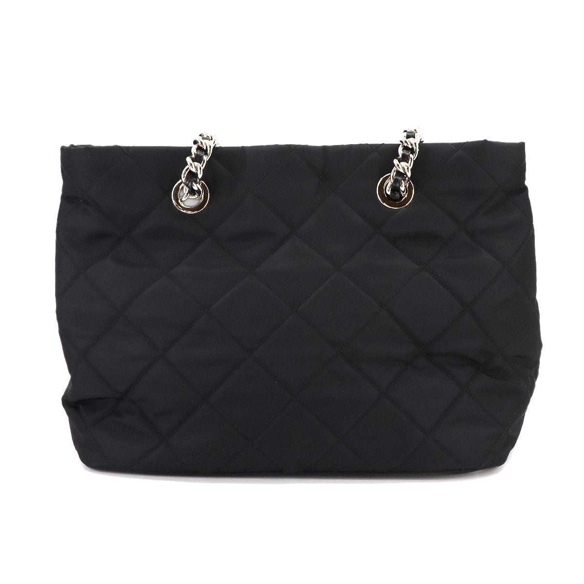 Tote Bag Nylon Saffiano Leather Nero Black 1BG740