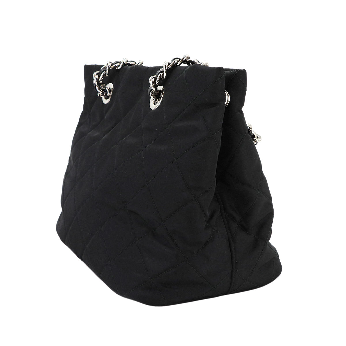 Tote Bag Nylon Saffiano Leather Nero Black 1BG740