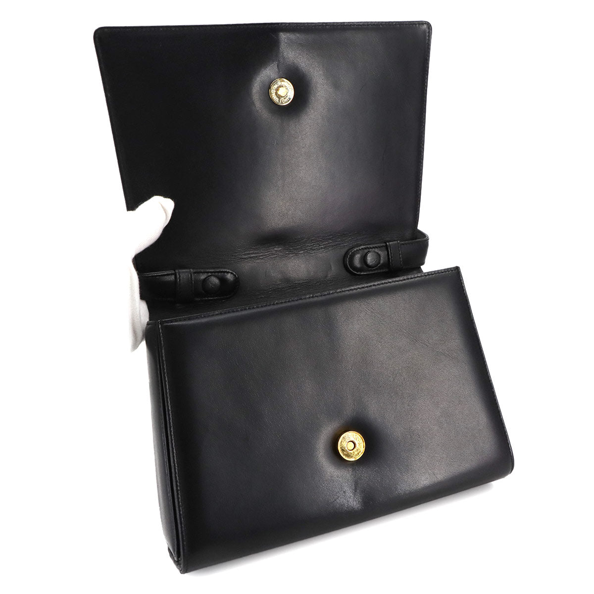 Hand Bag Leather Black Purse