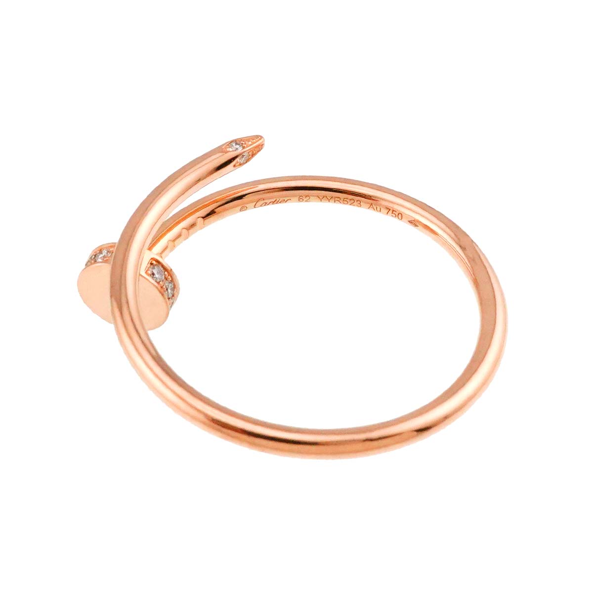 JUSTE UN CLOU SM Diamond Ring 18K PG 750 Size62 9.75-10(US)