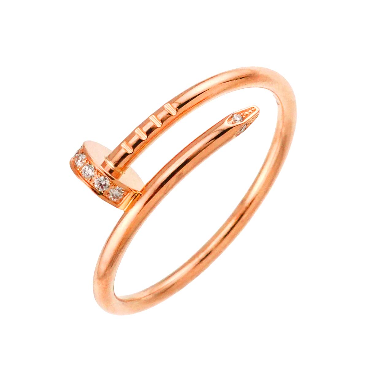 JUSTE UN CLOU SM Diamond Ring 18K PG 750 Size62 9.75-10(US)