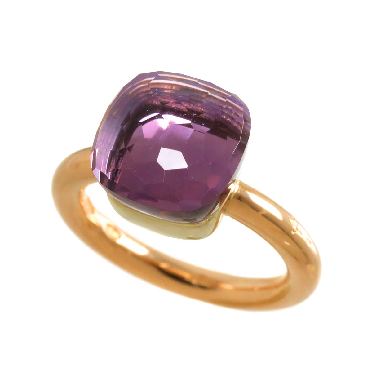 Amethyst Classic Ring 18K PG WG 750 size48 4.5(US)