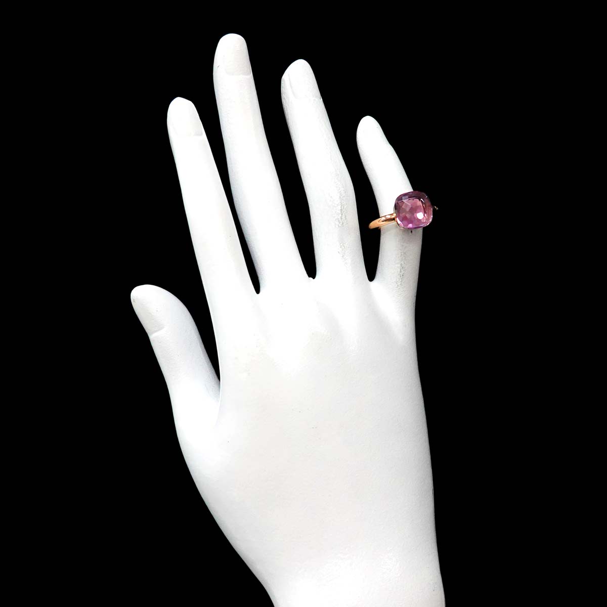 Amethyst Classic Ring 18K PG WG 750 size48 4.5(US)