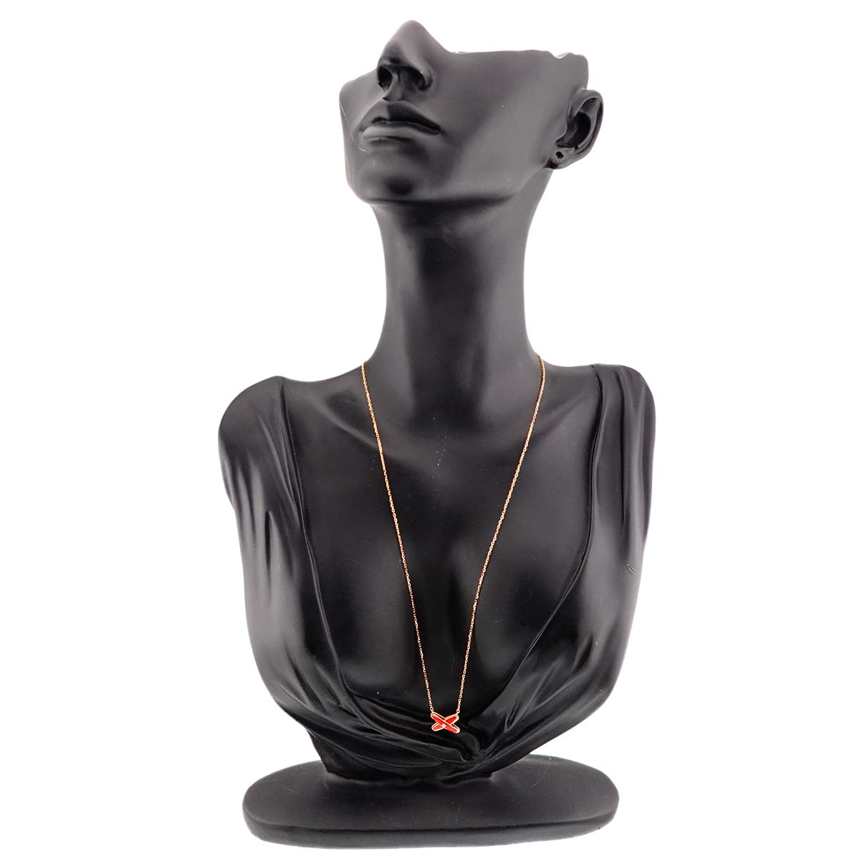 Liens Carnelian Diamond Necklace 18K Pink Gold 750