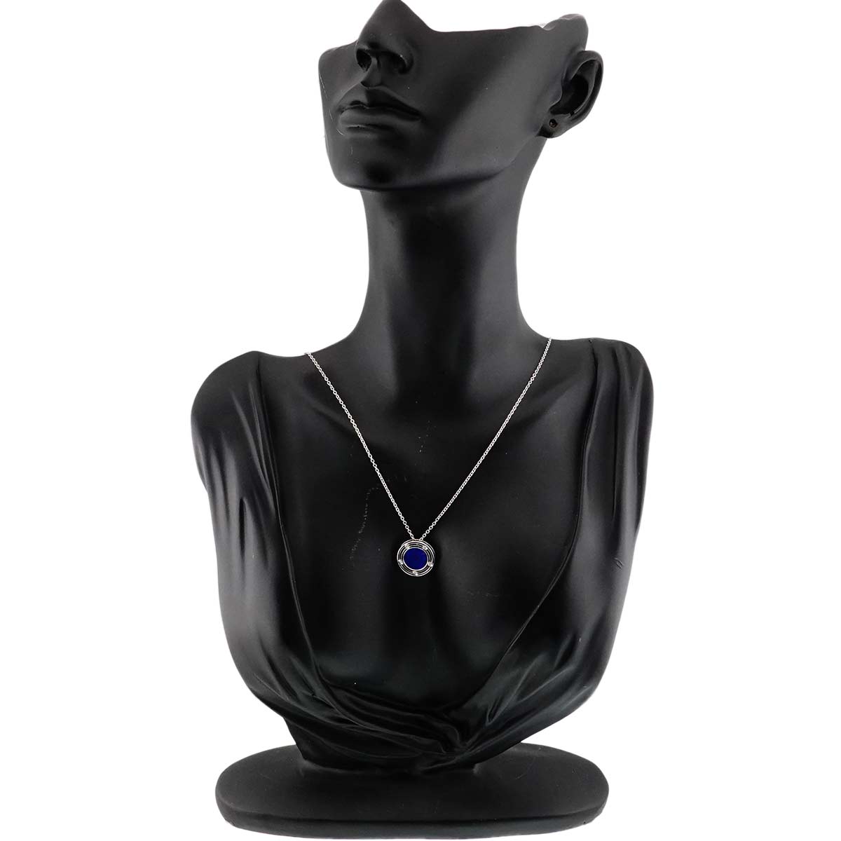 D-SIDE Lapis Lazuli Diamond 5P Necklace 18K WG 750